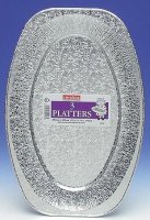 17 inch Silver Foil Platter Pack Of 3
