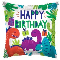 18" Happy Birthday Dinosaurs Eco Foil Balloons