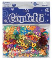 Age 100 Metallic Assorted Confetti