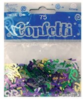 Age 75 Metallic Confetti