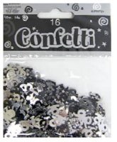 Black And Silver 16th Confetti