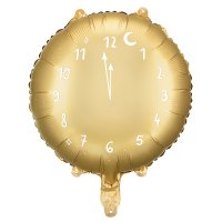 18" Gold Clock New Year Foil Balloons