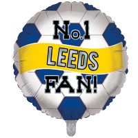 18" No1 Leeds Football Fan Foil Balloons