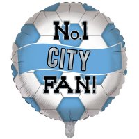 18" No1 City Football Fan Foil Balloons