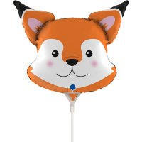 14" Fox Head Air Fill Balloons