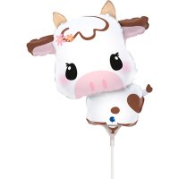 14" Cute Cow Mini Shape Air Fill Foils