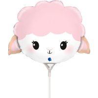14" Cute Sheep Mini Shape Air Fill Foil Balloons