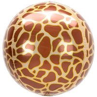 15" Giraffe Printed Orbz Foil Balloons