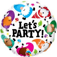 18" Let's Party Gnome Birthday Foil Balloons