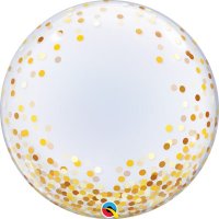 (image for) 24" Gold Confetti Dots Deco Bubbles