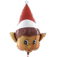 Unpackaged Elf Head Supershape Balloons