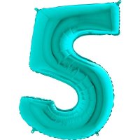 40" Grabo Tiffany Number 5 Supershape Balloons