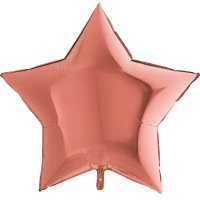 36" Grabo Rose Gold Star Foil Balloons