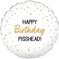 18" Happy Birthday Pisshead Foil Balloons