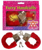 Red Fur Handcuffs