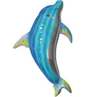 Dolphin Iridescent Supershape Balloons