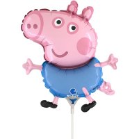 14" Peppa Pig George Air Fill Mini Shape Balloons