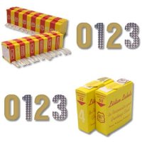 Gold And Holographic Numeral 0-9 Blister Packs x50