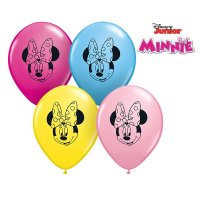 5" Disney Minnie Mouse Face Latex Balloons 100pk