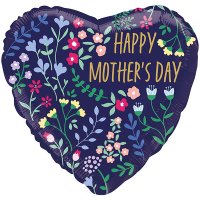 18" Floral Heart Mothers Day Foil Balloon