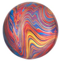 15" Colourful Marblez Orbz Foil Balloons