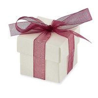 Ivory Favour Box With Lid x10