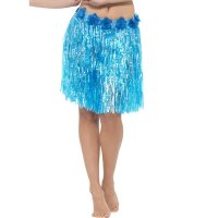 Neon Blue Hawaiian Hula Skirts