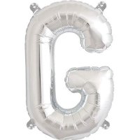16" G Letter Silver Air Filled Balloon