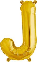 16" Letter J Gold Air Filled Balloons