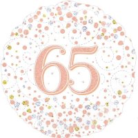18" Sparkling Fizz 65th Birthday Foil Balloons