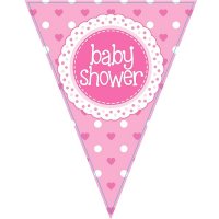 Pink Baby Shower Party Bunting