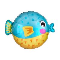 19" Puffer Fish Junior Shape Foil Balloons