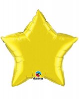 20" Citrine Yellow Star Foil Balloon