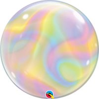 22" Iridescent Swirl Deco Bubble