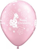 11" Soft Pony Pink Christening Latex Balloons 50pk