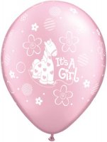 11" Its A Girl Soft Pony Latex Balloons 25pk