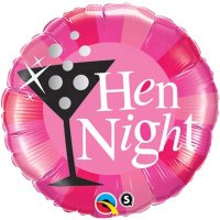 18" Hen Night Pink Foil Balloons