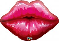 Big Red Kissey Lips Supershape Balloons