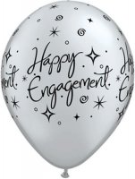 11" Engagement Latex Balloons 6pk