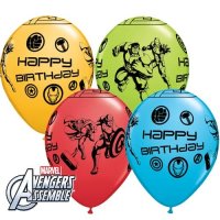 11" Avengers Assemble Birthday Latex Balloon 25pk