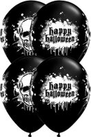 11" Halloween Haunted Skull Latex Balloon 6pk