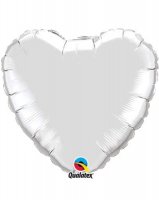9" Silver Heart Foil Balloon