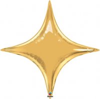 20" Metallic Gold Starpoints Air Fill Foil Balloon