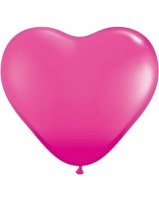 15" Wild Berry Heart Latex Balloons 50pk