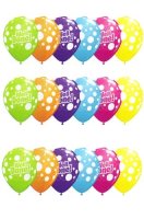 11" Well Done Dots Latex Balloons 25pk