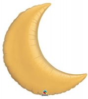 9" Gold Crescent Moon Foil Balloon