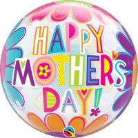 22" Mothers Day Big Flowers Single Bubble Balloons