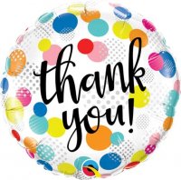 18" Thank You Dots Upon Dots Foil Balloons