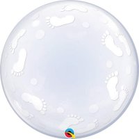 (image for) 24" Baby Footprints Deco Bubble Balloons