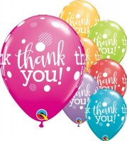 11" Thank You Dots Upon Dots Latex Balloons 25pk